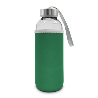 Glass bottle with a cover